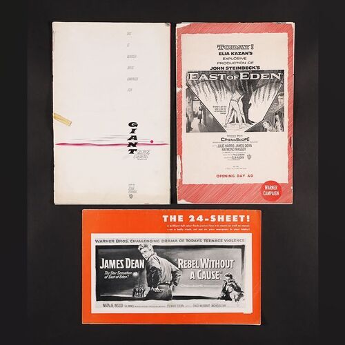 Lot #210 - JAMES DEAN (1955-56) - Three US Press Press Books, 1955,1956