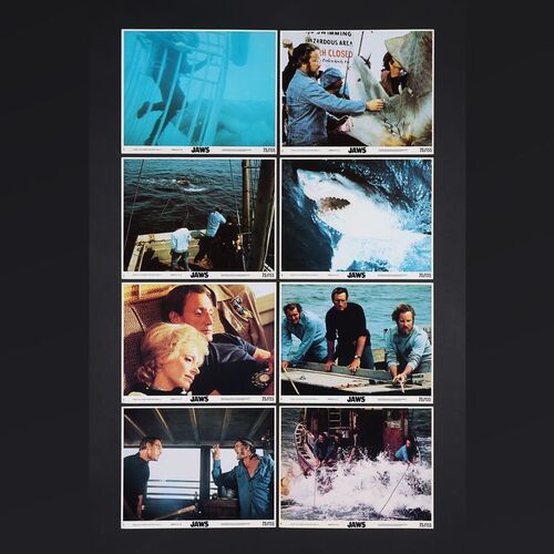 Lot #211 - JAWS (1975) - Set of Eight US Mini Lobby Cards, 1975