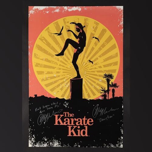 Lot #214 - THE KARATE KID (1984) - Ralph Macchio Double Autographed Poster with Inscription and Character Name