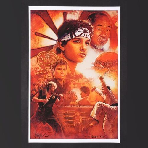 Lot #215 - KARATE KID (1984) - 35th Anniversary Soundtrack Cover Art AP Print by Paul Shipper, 2019