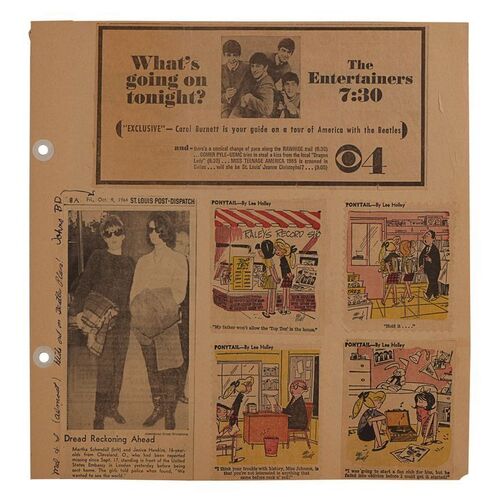 Lot #240 - THE BEATLES (1964) - Set of Various Newspaper Cuttings, 1964