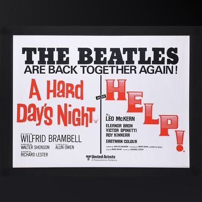 Lot #242 - BEATLES: A HARD DAY'S NIGHT (1964) AND HELP! (1965) - UK Quad, 1967