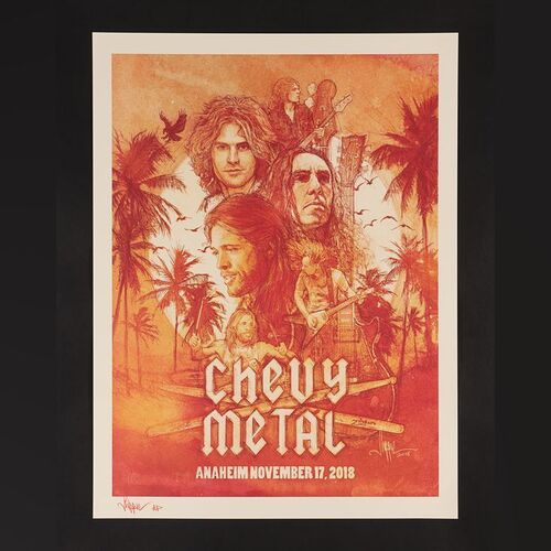 Lot #244 - CHEVY METAL - DesignerCon Gig Poster Artist Proof Print by Paul Shipper, 2018