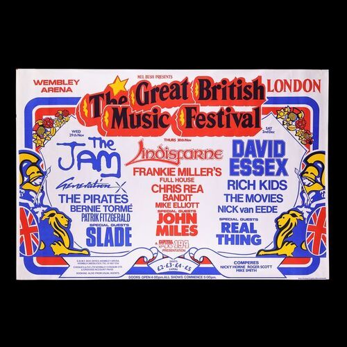 Lot #258 - THE JAM, SLADE AND OTHERS (1978) - The Great British Music Festival Poster, 1978