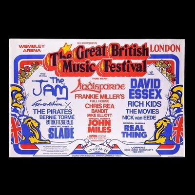 Lot #258 - THE JAM, SLADE AND OTHERS (1978) - The Great British Music Festival Poster, 1978