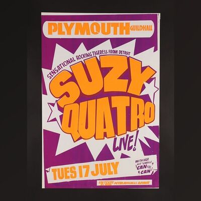 Lot #272 - SUZI QUATRO - Guildhall Plymouth 1973 Concert Poster