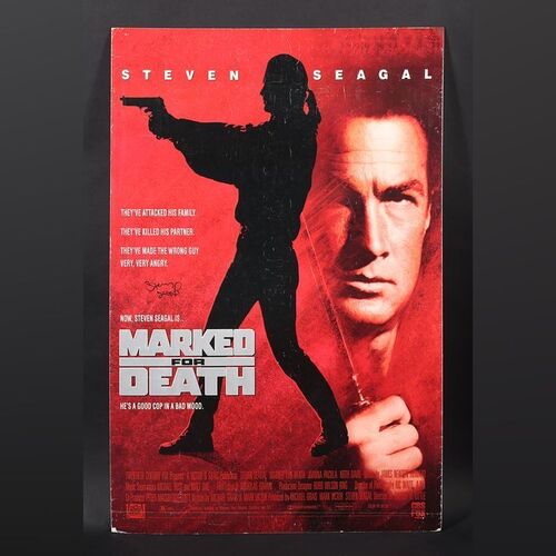 Lot #281 - MARKED FOR DEATH (1990) - Steven Seagal Autographed Premiere Board, 1990