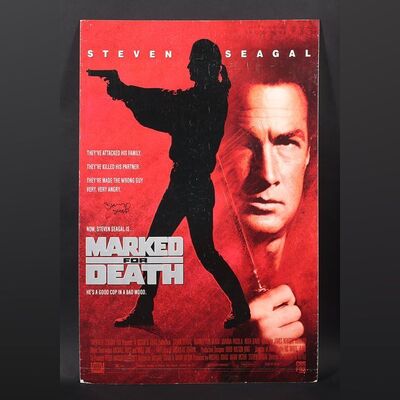 Lot #281 - MARKED FOR DEATH (1990) - Steven Seagal Autographed Premiere Board, 1990