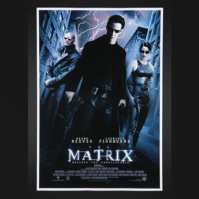 Lot #282 - THE MATRIX (1999) - International One-Sheet 'Lightning Strike' Style, 1999