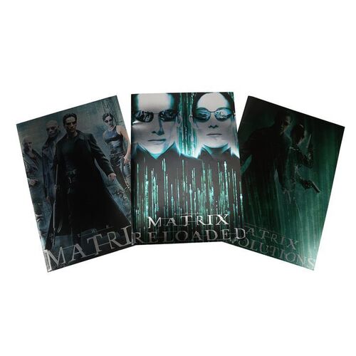 Lot #283 - THE MATRIX (1999), THE MATRIX RELOADED (2003), THE MATRIX REVOLUTIONS (2003) - Set of Three Japanese Press Brochures, 1999, 2003