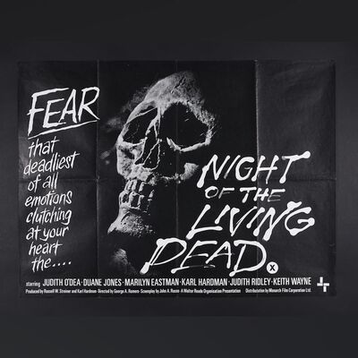 Lot #291 - NIGHT OF THE LIVING DEAD (1968) - UK Quad, 1968