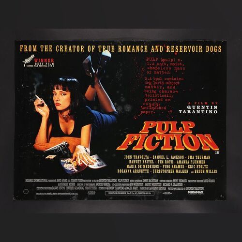 Lot #309 - PULP FICTION (1994) - UK Quad, 1994