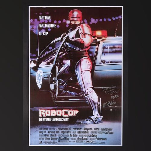 Lot #319 - ROBOCOP (1987) - Peter Weller Autographed Poster with Inscription and Character Name