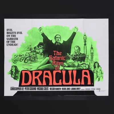Lot #326 - THE SATANIC RITES OF DRACULA (1973) - UK Quad, 1974