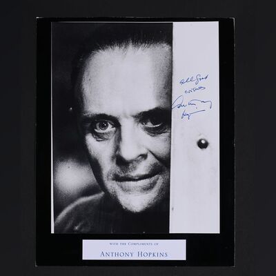Lot #329 - THE SILENCE OF THE LAMBS (1991) - Anthony Hopkins Autographed Hannibal Lecter Photograph