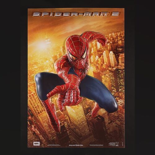 Lot #333 - SPIDER-MAN 2 (2004) - Embossed 3D Spider-Man Poster, 2004