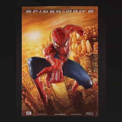 Lot #333 - SPIDER-MAN 2 (2004) - Embossed 3D Spider-Man Poster, 2004