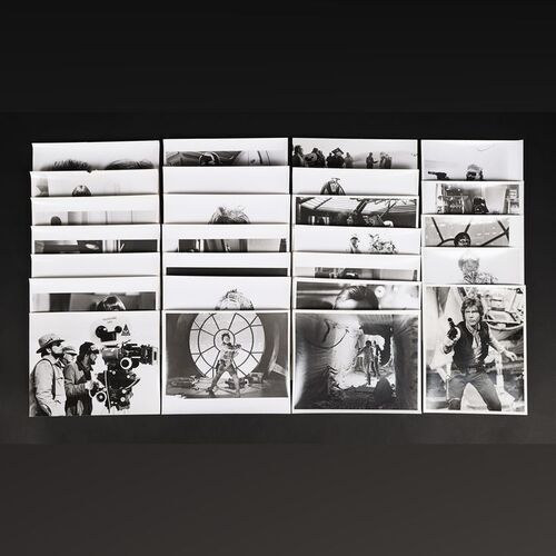 Lot #344 - STAR WARS: A NEW HOPE (1977) AND STAR WARS: THE EMPIRE STRIKES BACK (1980) - Collection of 26 Black-and-White Stills, 1977/80