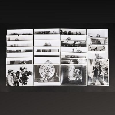 Lot #344 - STAR WARS: A NEW HOPE (1977) AND STAR WARS: THE EMPIRE STRIKES BACK (1980) - Collection of 26 Black-and-White Stills, 1977/80