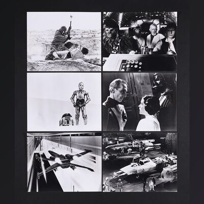 Lot #346 - STAR WARS: A NEW HOPE (1977) - Collection of Six Press Campaign Black-and-white Stills, 1977