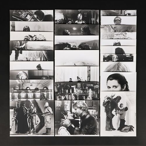 Lot #348 - STAR WARS: THE EMPIRE STRIKES BACK (1980) - Collection of 27 Black-and-White Stills, 1980
