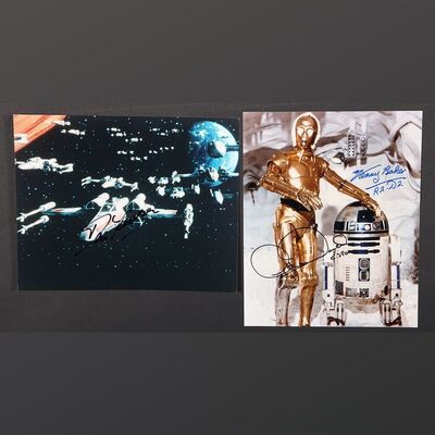 Lot #356 - STAR WARS: ORIGINAL TRILOGY (1977 - 1983) - Mark Hamill, Jeremy Bulloch, Peter Mayhew, Dave Prowse, Anthony Daniels, Kenny Baker and Denis Lawson Autographed Photographs