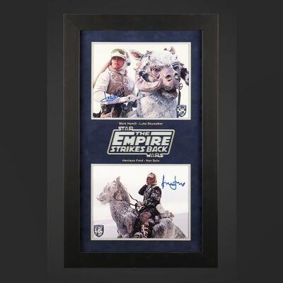 Lot #362 - STAR WARS: THE EMPIRE STRIKES BACK (1980) - Officially Licensed Mark Hamill and Harrison Ford Full-Colour Tauntaun Photographs