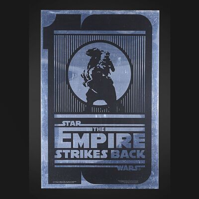 Lot #392 - STAR WARS: THE EMPIRE STRIKES BACK (1980) - US Kilian Anniversary One-Sheet - Style A, 1990