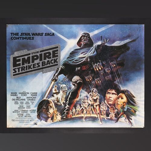 Lot #393 - STAR WARS: THE EMPIRE STRIKES BACK (1980) - UK Quad (Silver Title Logo), 1980