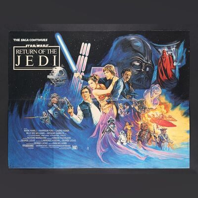 Lot #401 - STAR WARS: RETURN OF THE JEDI (1983) - UK Quad - Style A, 1983