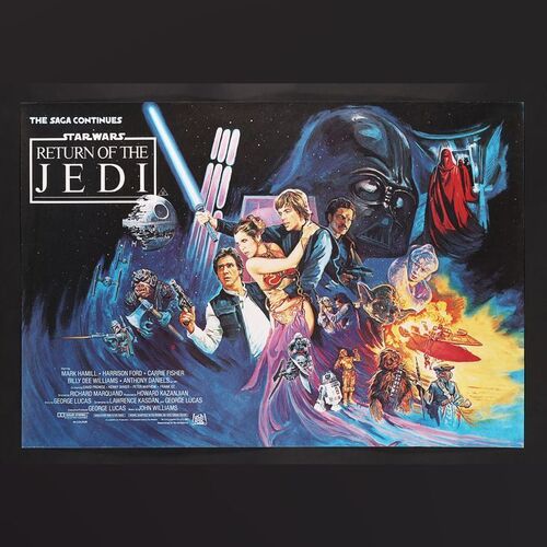 Lot #403 - STAR WARS: RETURN OF THE JEDI (1983) - UK Quad - Style A, 1983