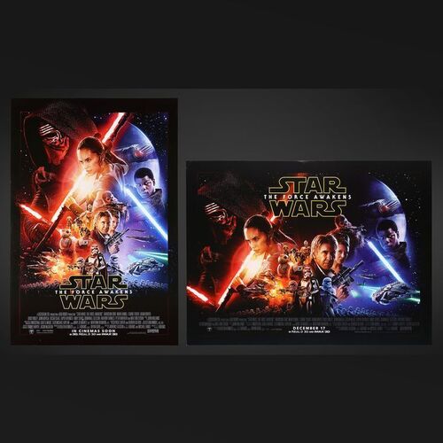 Lot #406 - STAR WARS: THE FORCE AWAKENS (2015) - UK Quad and One-Sheet, 2015