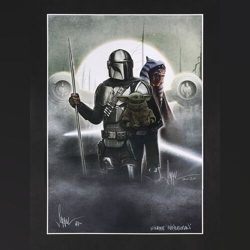 Lot #415 - THE MANDALORIAN (T.V. SERIES, 2019 - 2022) - Signed, Titled and Hand-Annotated Artist Proof Print by Paul Shipper, 2020