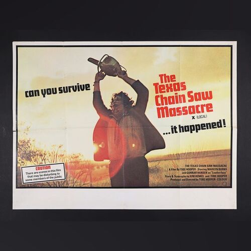 Lot #424 - THE TEXAS CHAINSAW MASSACRE (1974) - UK Quad - Local, 1974