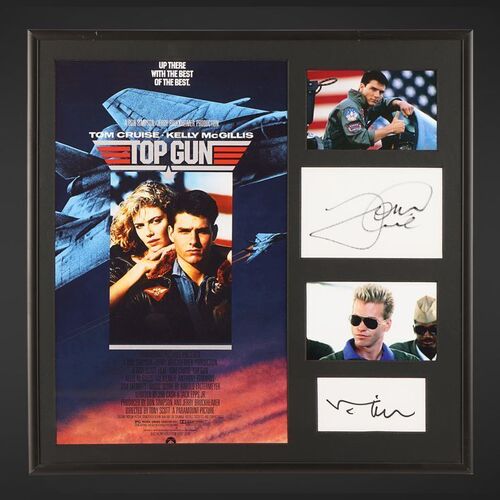 Lot #432 - TOP GUN (1986) - Tom Cruise, Val Kilmer Autographed Display
