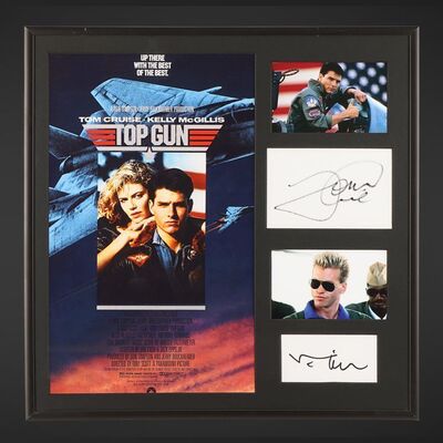 Lot #432 - TOP GUN (1986) - Tom Cruise, Val Kilmer Autographed Display