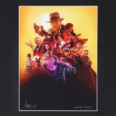 Lot #439 - THE HEROES (2020) - Signed, Titled and Hand-Annotated Artist Proof Print by Paul Shipper, 2020