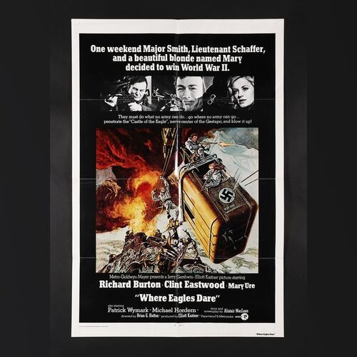 Lot #444 - WHERE EAGLES DARE (1968) - US One-Sheet, 1973