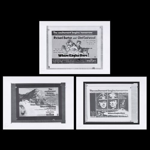 Lot #445 - WHERE EAGLES DARE (1968) - FEREF ARCHIVE: Three Original Poster Concept Negatives for The London Premiere and Three 1 of 1 Proof Prints, 2021