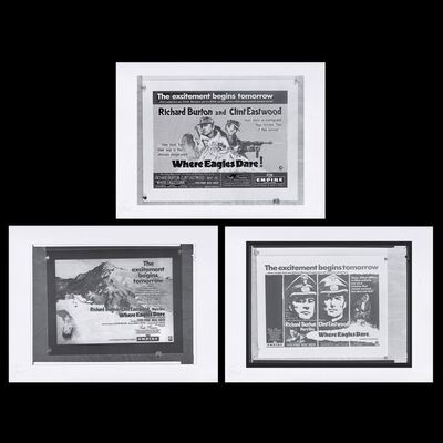 Lot #445 - WHERE EAGLES DARE (1968) - FEREF ARCHIVE: Three Original Poster Concept Negatives for The London Premiere and Three 1 of 1 Proof Prints, 2021