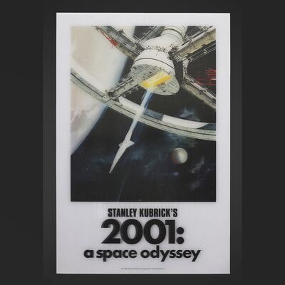 Lot #446 - 2001: A SPACE ODYSSEY (1968) - Limited Edition Bottleneck Gallery Lenticular Poster by Robert McCall - Title and Credits Style, 2020