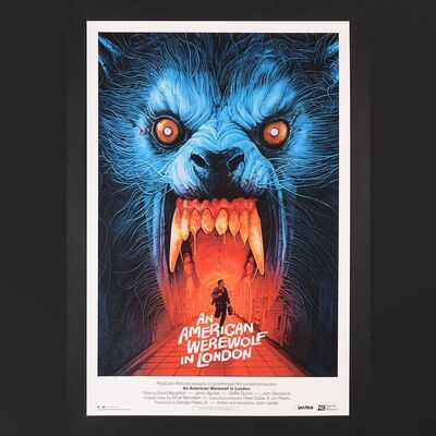 Lot #451 - AN AMERICAN WEREWOLF IN LONDON (1981) - Hand-Numbered Vice Press and Bottleneck Gallery Limited Edition Print by Grzegorz "Gabz" Domaradzki, 2021