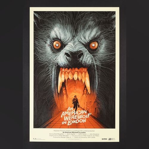 Lot #452 - AN AMERICAN WEREWOLF IN LONDON (1981) - Hand-Numbered Vice Press and Bottleneck Gallery Limited Edition Variant Print by Grzegorz "Gabz" Domaradzki, 2021