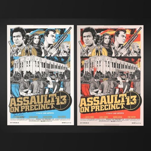 Lot #456 - ASSAULT ON PRECINCT 13 (1976) - Signed and Numbered Limited Edition Regular and Variant Mondo Prints by Tyler Stout, 2011