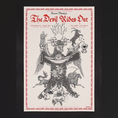 Lot #471 - THE DEVIL RIDES OUT (1968) - Hand-Numbered Limited Edition Print by Sin-Eater, 2016