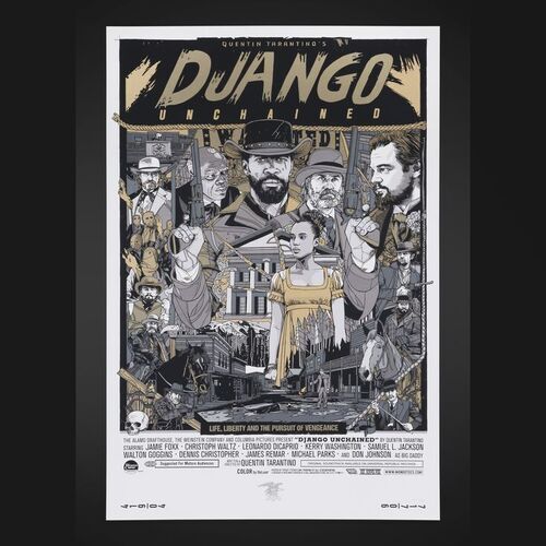 Lot #472 - DJANGO UNCHAINED (2012) - Hand-numbered Limited Edition Mondo Print by Tyler Stout, 2013