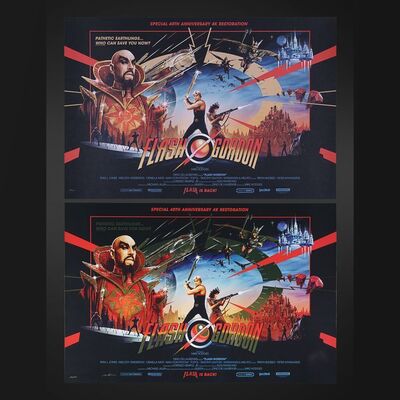 Lot #480 - FLASH GORDON (1980) - Set of Two Signed and Hand-Numbered Limited Edition Vice Press Prints by Matt Ferguson (Regular and Variant), 2020