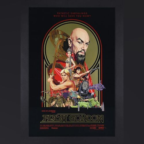 Lot #481 - FLASH GORDON (1980) - Hand-Numbered Limited Edition Vice Press Foil Variant Print by Paul Mann, 2022