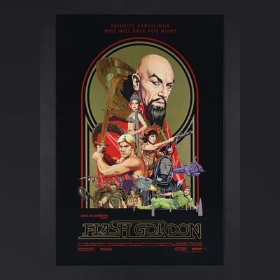 Lot #481 - FLASH GORDON (1980) - Hand-Numbered Limited Edition Vice Press Foil Variant Print by Paul Mann, 2022