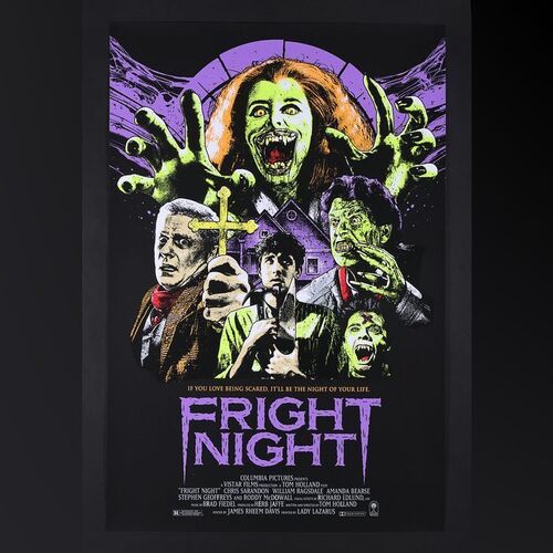 Lot #486 - FRIGHT NIGHT (1985) - Hand-Numbered Limited Edition Hero Complex Gallery Print by James Rheem Davis, 2015